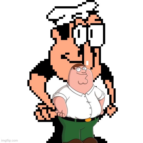 Peter nooo | image tagged in peppino peter taunt | made w/ Imgflip meme maker