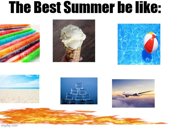 Blank White Template | The Best Summer be like: | image tagged in blank white template | made w/ Imgflip meme maker