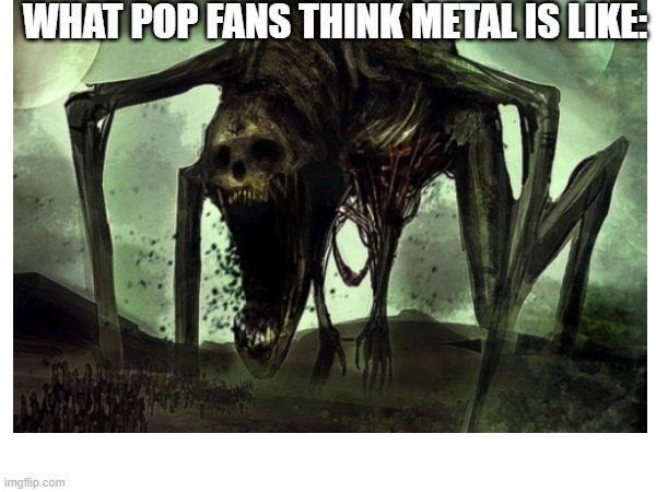 WHAT POP FANS THINK METAL IS LIKE: | made w/ Imgflip meme maker
