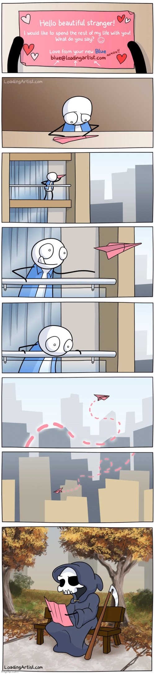 Who would ever do this (#1,395) | image tagged in comics/cartoons,comics,loading,artist,airplane,love | made w/ Imgflip meme maker