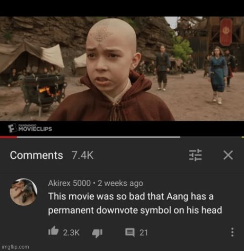 Perfect of imgflip (#1,397) | image tagged in roasts,burned,insults,aang,avatar,downvote | made w/ Imgflip meme maker