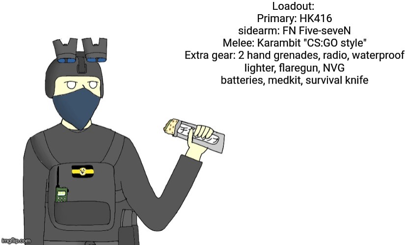 Loadout for the Lieutenant | made w/ Imgflip meme maker