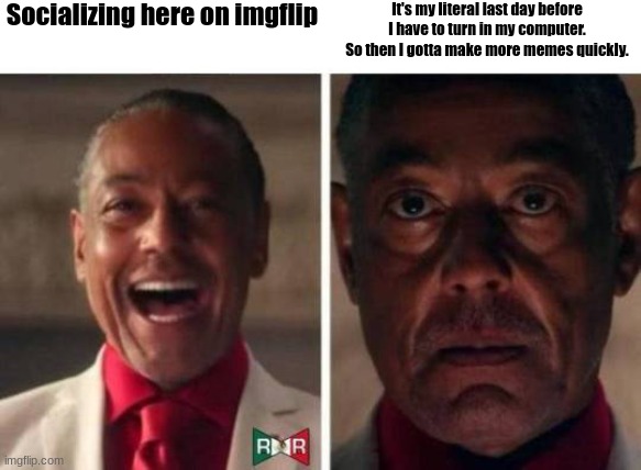 I attempted to swim and I did fine... I taught myself, so sergals are quite good fisherman and swimmers, So I guess I became an  | Socializing here on imgflip; It's my literal last day before I have to turn in my computer. So then I gotta make more memes quickly. | image tagged in gus fring | made w/ Imgflip meme maker