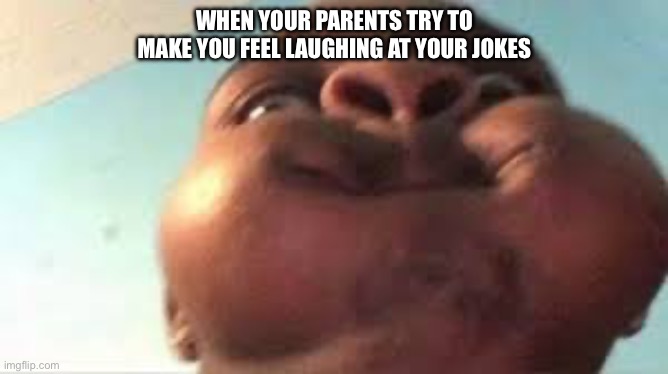 WHEN YOUR PARENTS TRY TO MAKE YOU FEEL LAUGHING AT YOUR JOKES | image tagged in parents | made w/ Imgflip meme maker