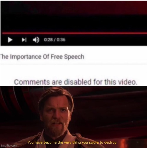 facts | image tagged in you have become the very thing you swore to destroy,youtube | made w/ Imgflip meme maker