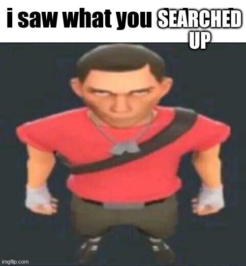 i saw what you deleted scout | SEARCHED UP | image tagged in i saw what you deleted scout | made w/ Imgflip meme maker