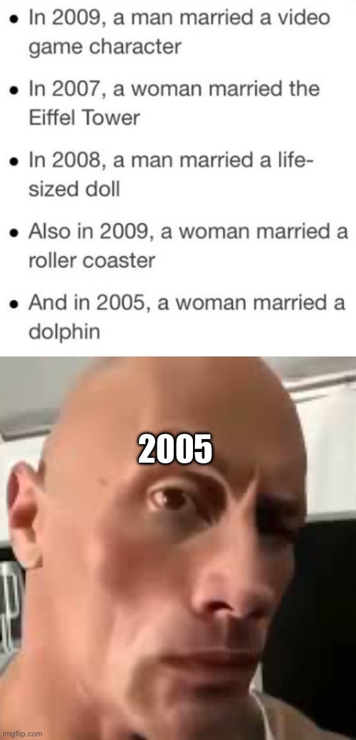 Zoophile | 2005 | image tagged in the rock sus | made w/ Imgflip meme maker