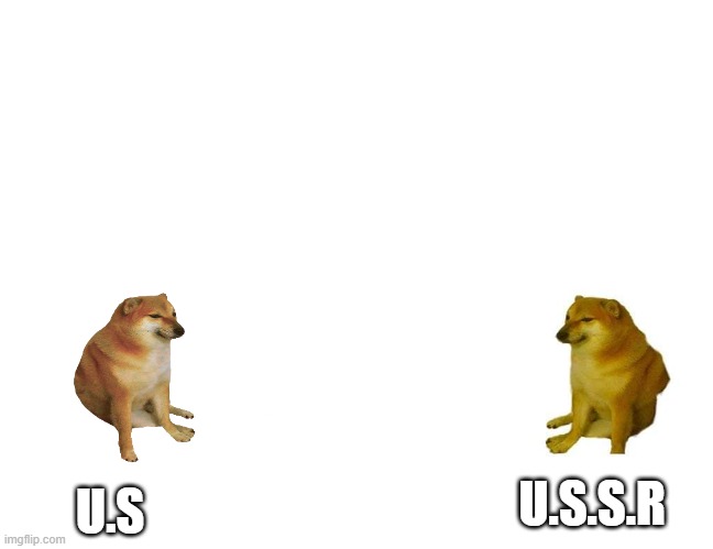 Doggo and cheems | U.S U.S.S.R | image tagged in doggo and cheems | made w/ Imgflip meme maker