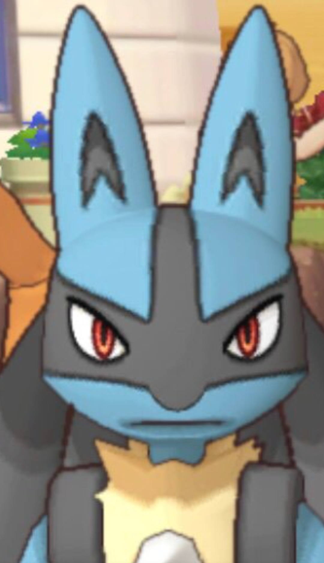 LUCARIO FRONT FACE Blank Meme Template