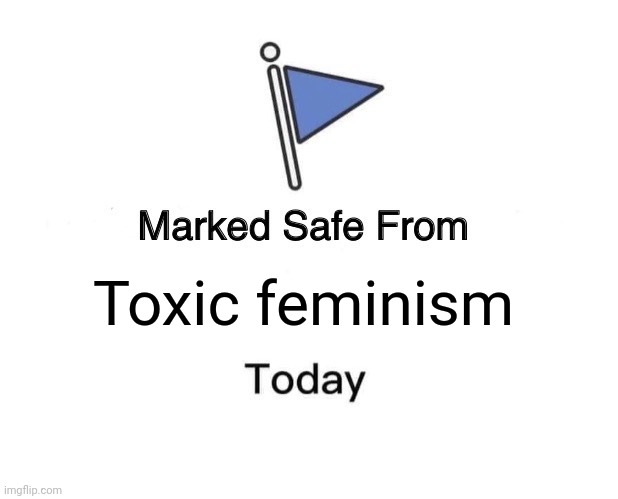 Marked Safe From Meme | Toxic feminism | image tagged in memes,marked safe from | made w/ Imgflip meme maker