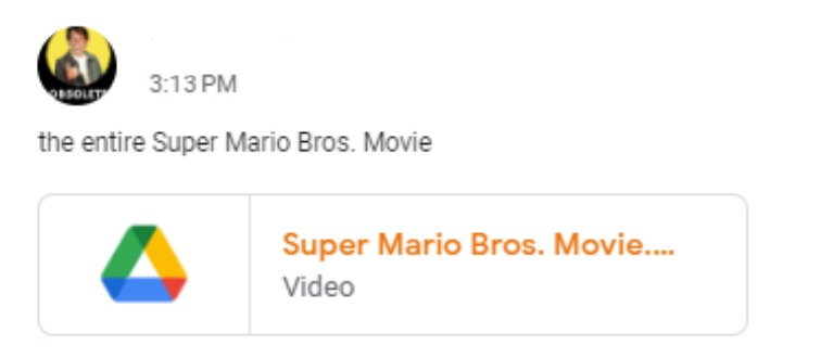 I posted the mario movie in google classroom for everyone to see | made w/ Imgflip meme maker