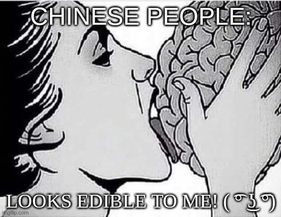 chinese people will literally eat  AnYThiNg | CHINESE PEOPLE:; LOOKS EDIBLE TO ME! ( ͡° ͜ʖ ͡°) | image tagged in chinese people,lmao,eating anything | made w/ Imgflip meme maker