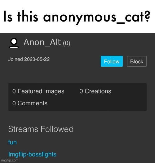 Is this anonymous_cat? | made w/ Imgflip meme maker
