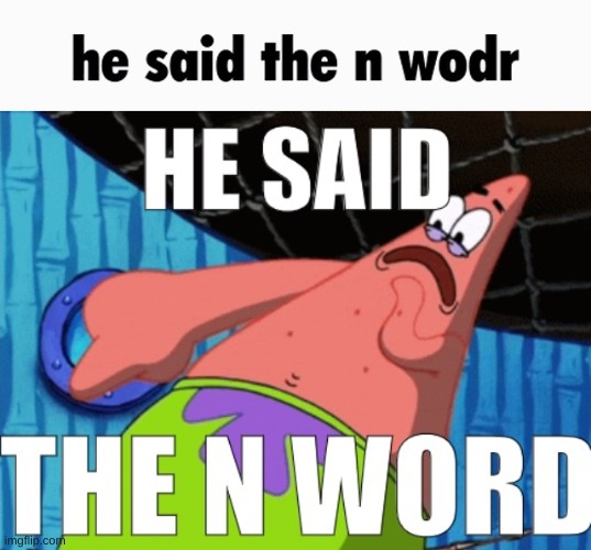 image tagged in he said the n wodr,he said the n word | made w/ Imgflip meme maker