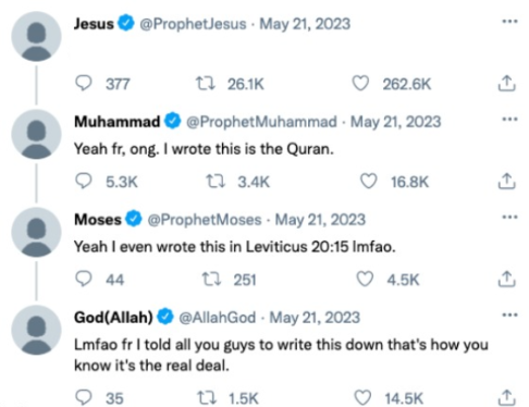 gods agreeing on twitter.com Blank Meme Template