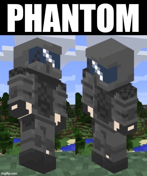 Gonna be my last one for the day, Ill probably do more tomorrow | PHANTOM | image tagged in ocs,minecraft,idk what else to put here | made w/ Imgflip meme maker
