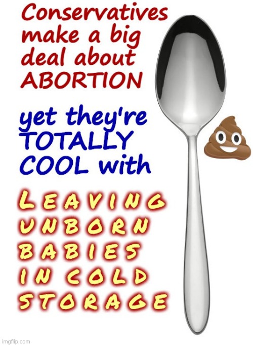 So ... you want to ABORT that program? | Conservatives make a big deal bout ABORTION; yet they're TOTALLY COOL with; LEAVING UNBORN BABIES IN COLD STORAGE | image tagged in babies,rick75230 | made w/ Imgflip meme maker
