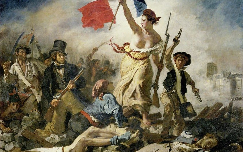 Liberty leading the people (background) Blank Meme Template