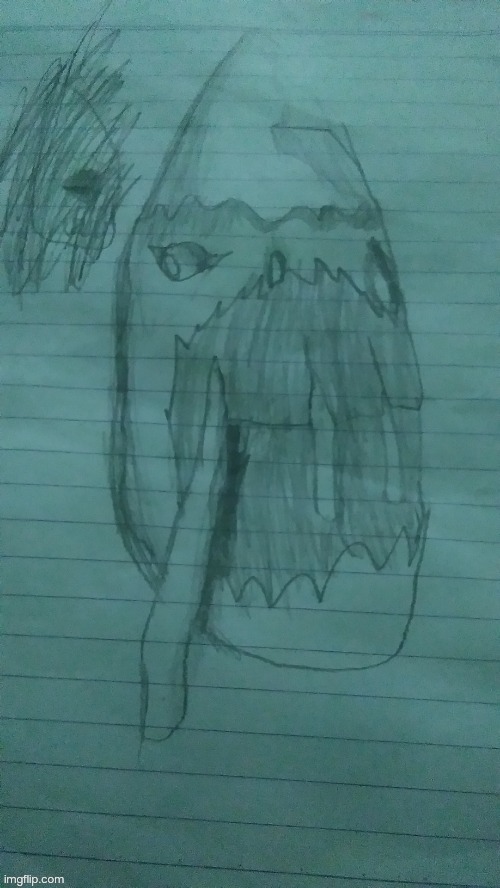 I randomly drew this Withered Penguin Animatronic in class | image tagged in broken,penguin,robot,drawing | made w/ Imgflip meme maker