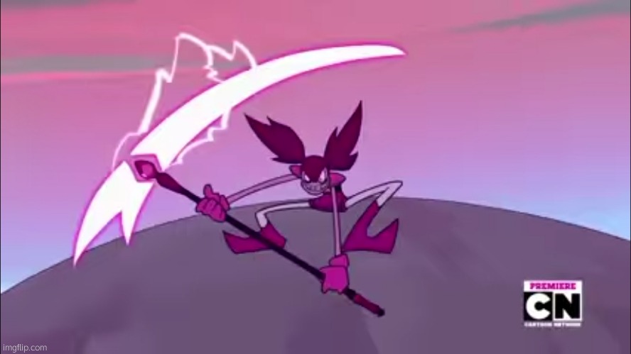 spinel and her scythe | image tagged in spinel and her scythe | made w/ Imgflip meme maker