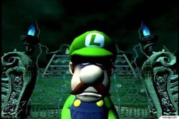 Depressed Luigi | image tagged in depressed luigi | made w/ Imgflip meme maker
