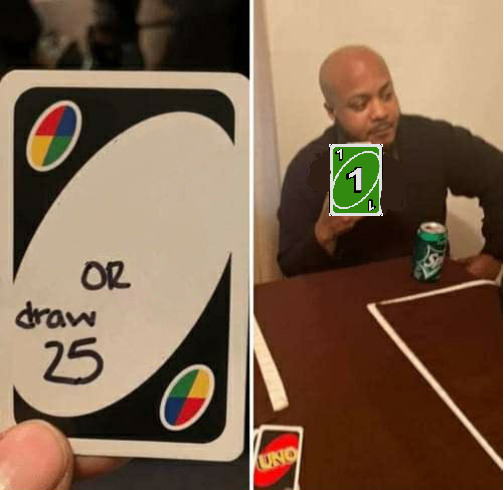 Single uno card Blank Meme Template