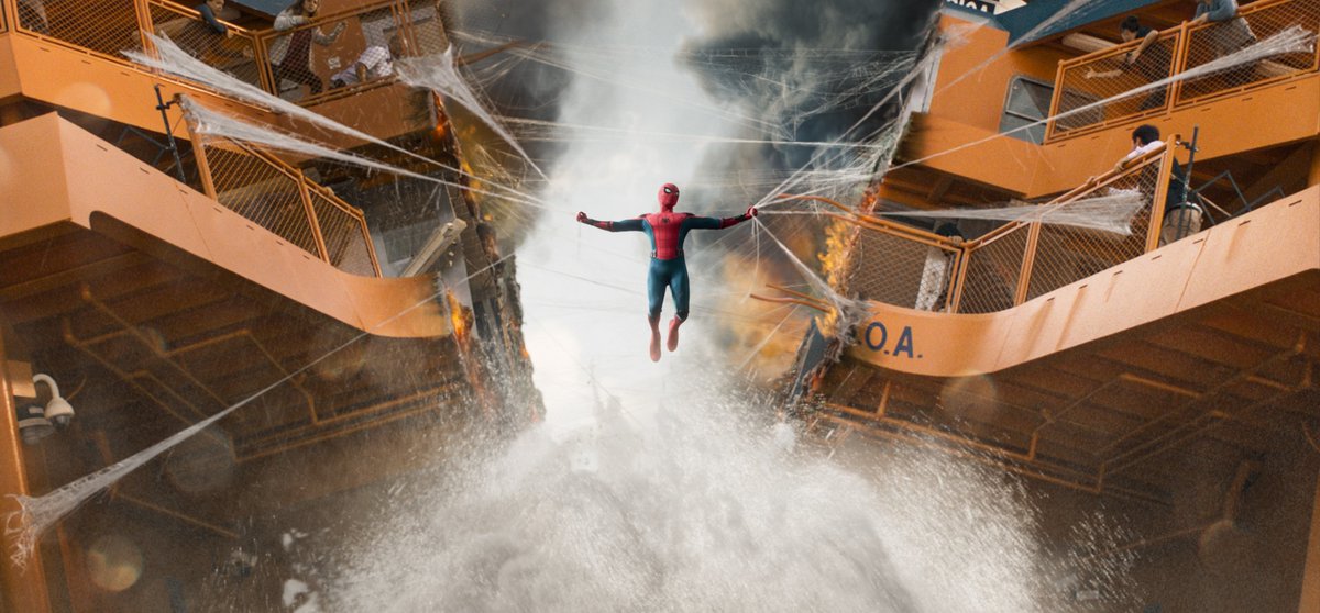 Spiderman pulling the bridge together Blank Meme Template