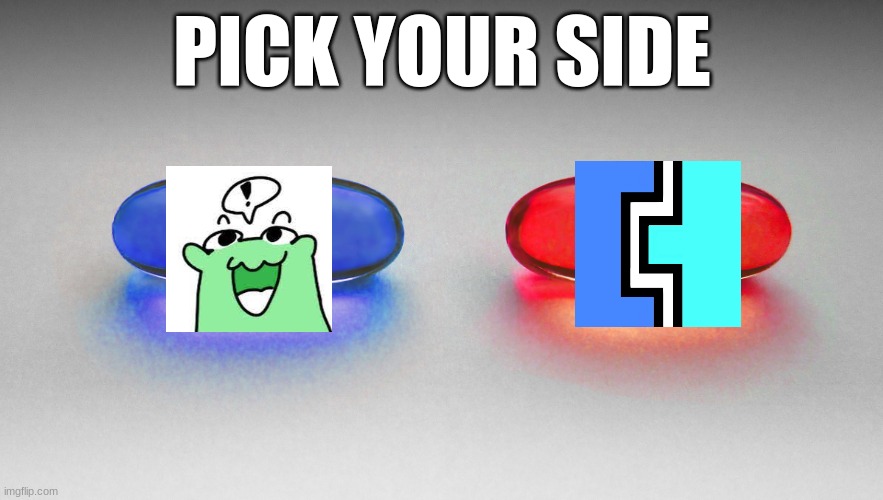 mulp vs partion | PICK YOUR SIDE | image tagged in geometry dash | made w/ Imgflip meme maker