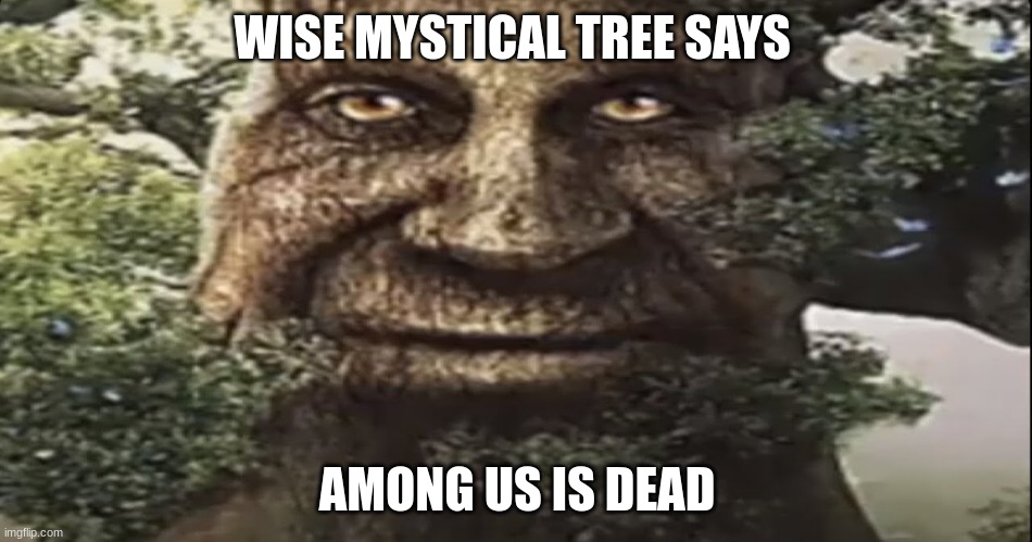 Wise mystical tree | WISE MYSTICAL TREE SAYS; AMONG US IS DEAD | image tagged in wise mystical tree | made w/ Imgflip meme maker