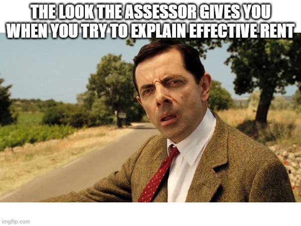 Assessor Effective Rent | THE LOOK THE ASSESSOR GIVES YOU WHEN YOU TRY TO EXPLAIN EFFECTIVE RENT | image tagged in memes,real estate,commercial | made w/ Imgflip meme maker