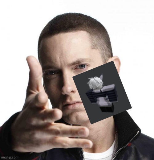 posting gay ass shit (wait no thats my roblox avatar) to stir up the stream | image tagged in eminem video game logic | made w/ Imgflip meme maker