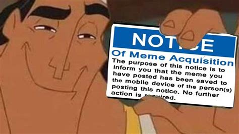 High Quality Notice of meme acquisition Blank Meme Template