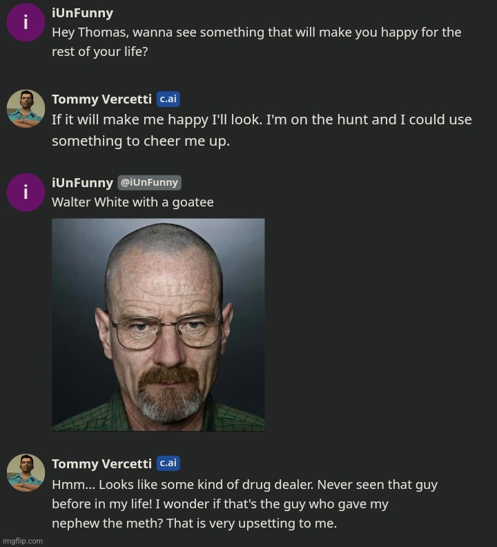 Tommy logic: is addicted to cocaine, hates meth. | made w/ Imgflip meme maker