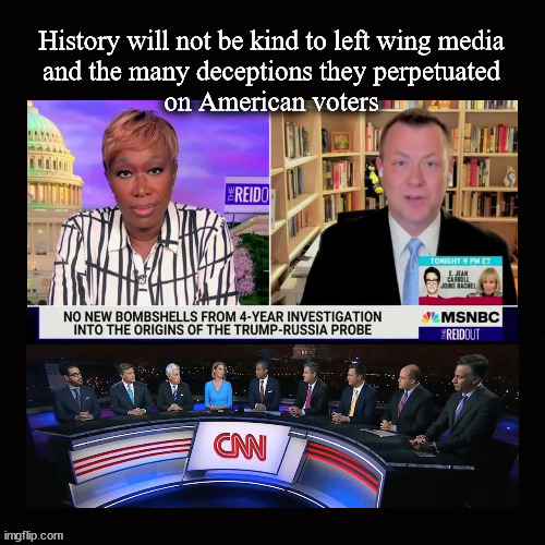 History will not be kind to left wing media | image tagged in durham report,media bias,fbi corruption | made w/ Imgflip meme maker