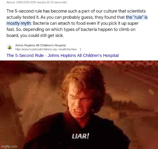 it was a hoax the whole time, bacteria never follows rules | image tagged in anakin liar,rules,bacteria | made w/ Imgflip meme maker