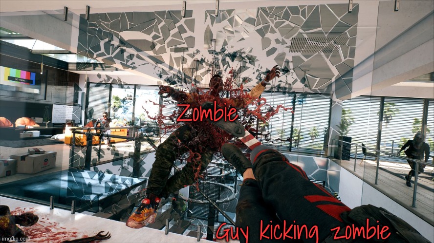 Portugal | Zombie; Guy kicking zombie | image tagged in dead island 2 zombie death | made w/ Imgflip meme maker