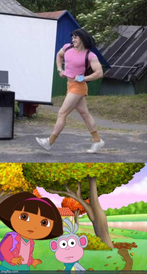 Cursed Dora the Explorer | image tagged in shocked dora looking at viewer,dora,dora the explorer,cursed image,cursed,memes | made w/ Imgflip meme maker