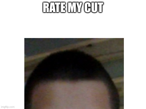 OH NO | RATE MY CUT | image tagged in ugly | made w/ Imgflip meme maker