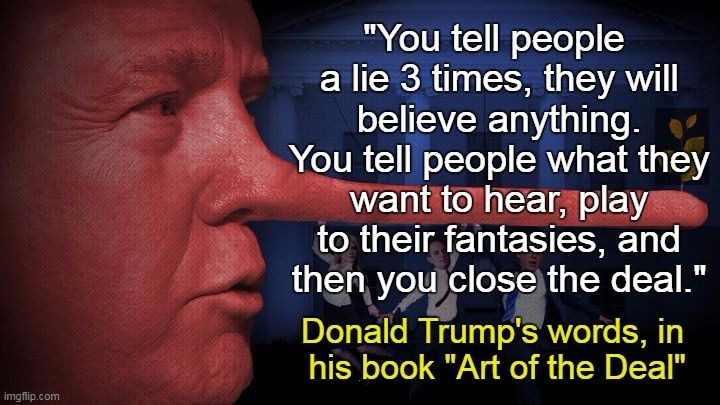 Trump on Lying. | . | image tagged in donald trump,liar,fantasy | made w/ Imgflip meme maker