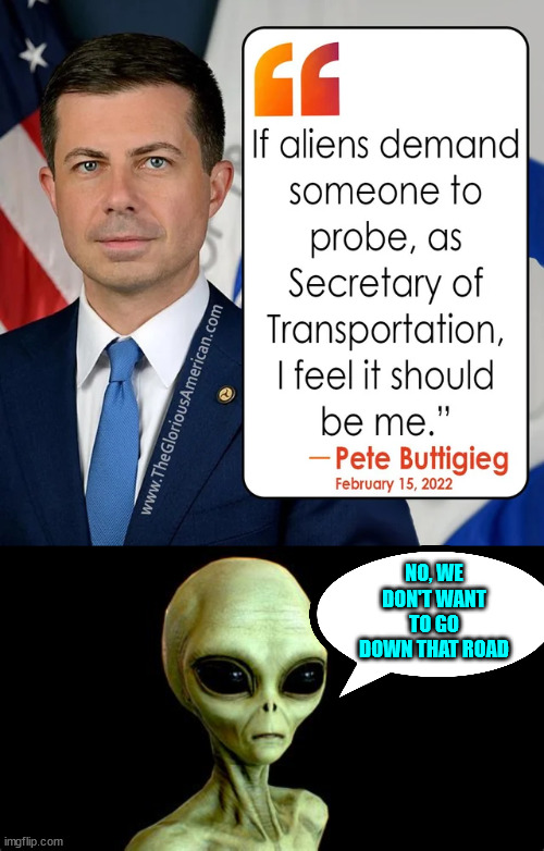 Even aliens wouldn't touch that.. | NO, WE DON'T WANT TO GO DOWN THAT ROAD | image tagged in smart,aliens | made w/ Imgflip meme maker