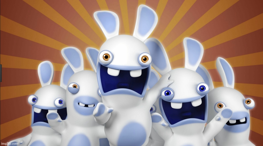 raving rabbids | image tagged in raving rabbids | made w/ Imgflip meme maker