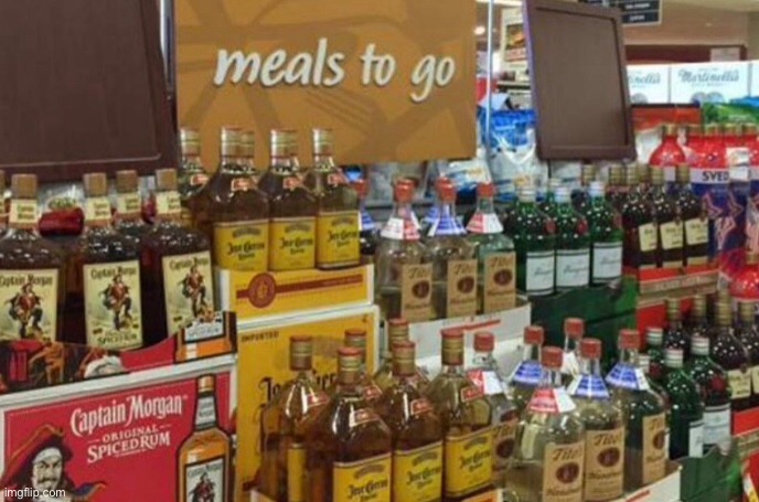 Supermarket signage | image tagged in supermarket,meals to go,go where | made w/ Imgflip meme maker