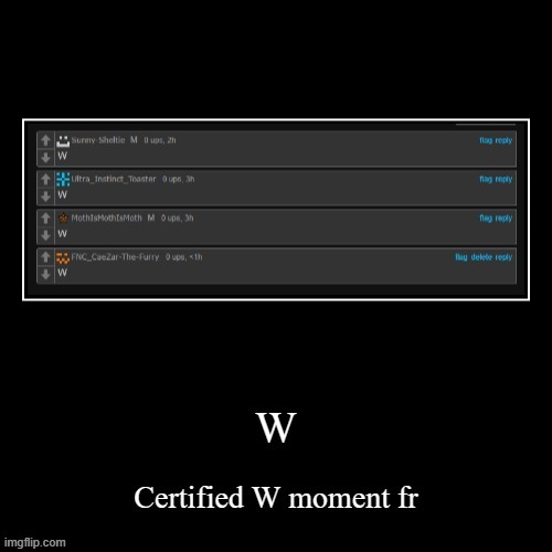 W | image tagged in w | made w/ Imgflip meme maker