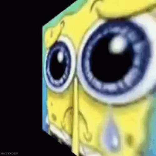 sad spong | image tagged in sad spong | made w/ Imgflip meme maker