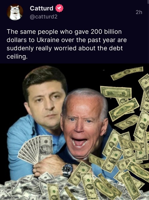 Biden and Zelensky debt cuelung | image tagged in zelensky biden dirty money | made w/ Imgflip meme maker