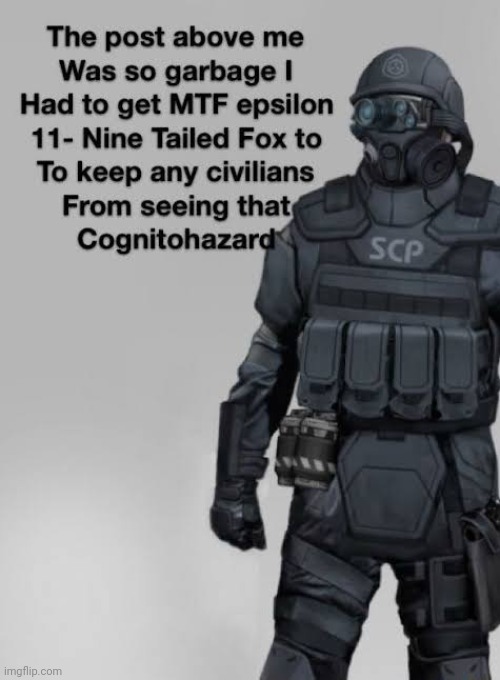 Epsilon-11 dealing with the cognitohazard in the image above | image tagged in epsilon-11 dealing with the cognitohazard in the image above | made w/ Imgflip meme maker