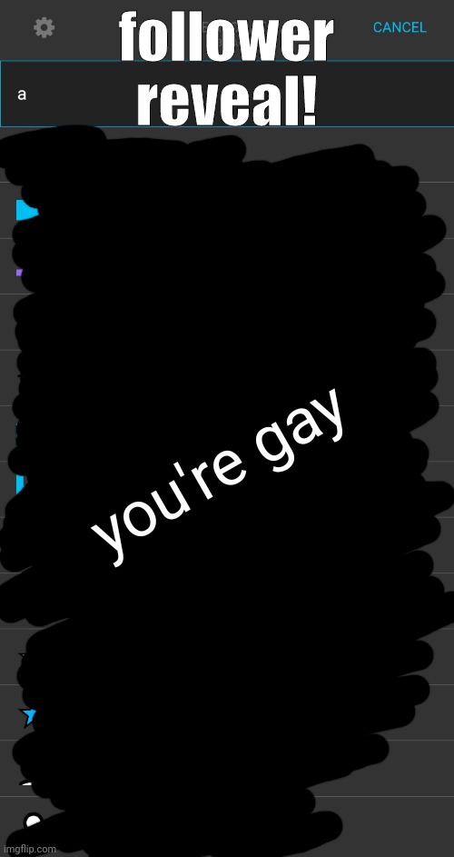 follower reveal! you're gay | made w/ Imgflip meme maker