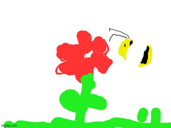 A bee and a flower | image tagged in flowers,bees | made w/ Imgflip meme maker
