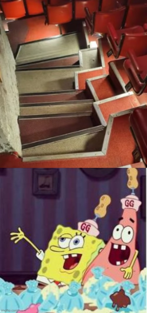 Its not free to use these stairs, it will cost you an arm and a leg | image tagged in drunk spongbob,stairs | made w/ Imgflip meme maker
