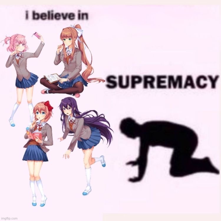 Sephiroth: Remove Monika, Yuri, and Natsuki, especially Monika, and it will be accurate | made w/ Imgflip meme maker